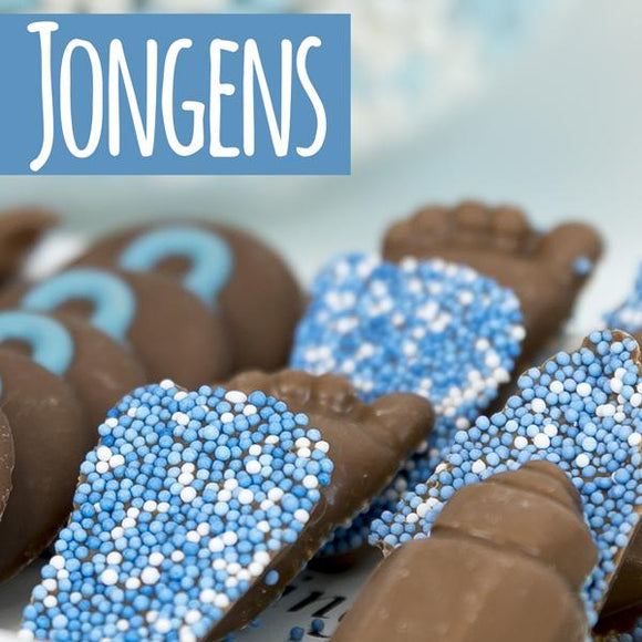 Jongens snoep blauw