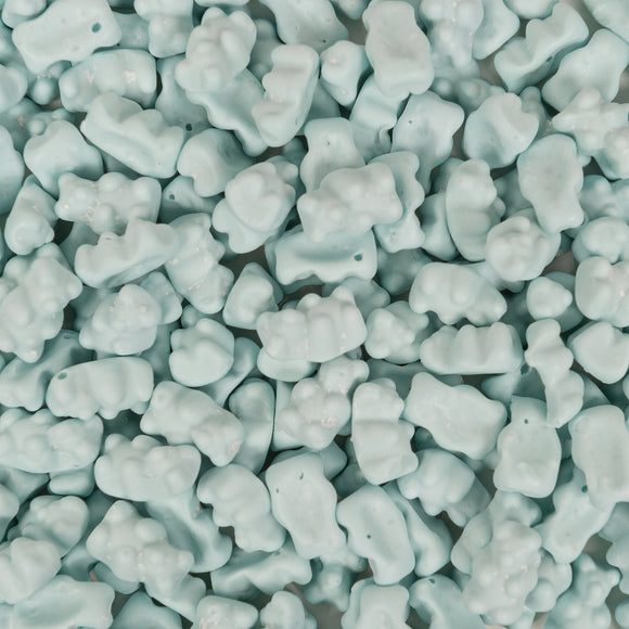 Blauwe mini vegan gummibeertjes - gelatinevrij - Geboortesnoepjes.nl