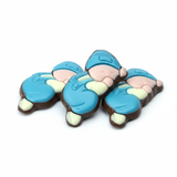 Slapende Chocolade Baby Blauw - Geboortesnoepjes.nl