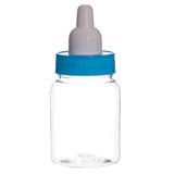Babyflesje jongen met blauw/witte mini spekjes - Geboortesnoepjes.nl