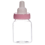 Babyflesje meisje met roze/witte dextrose hartjes - Geboortesnoepjes.nl