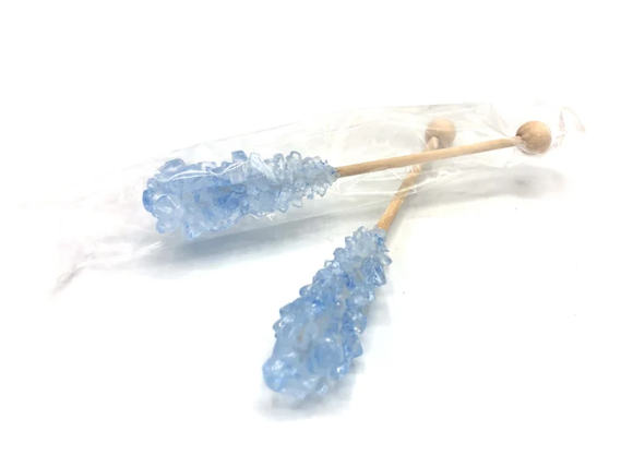 Rock candy suikersticks Blauw - verpakking 10 stuks - Geboortesnoepjes.nl