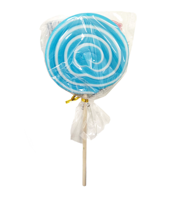 Spiraal lolly blauw/wit - Geboortesnoepjes.nl